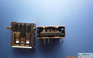 USBA母90度插板式反向膠芯_電子元器件_世界工廠網中國產品信息庫